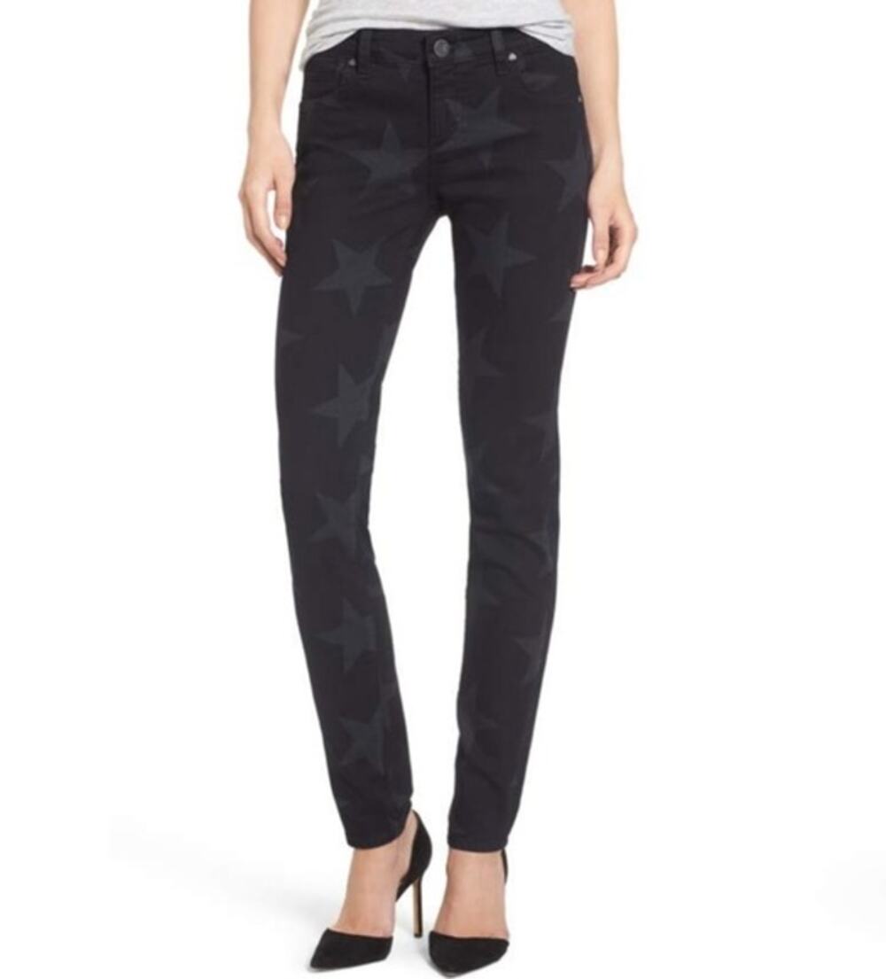 Kut from the Kloth Mia Toothpick Skinny Star Print Jean // 4